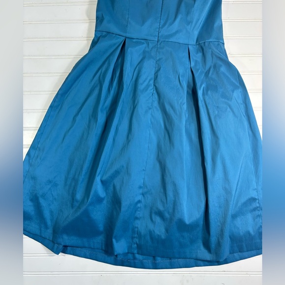 J Taylor Dress Sleeveless Dress Cocktail Bridesmaid Peacock Blue Lined Size 6 - Picture 15 of 16